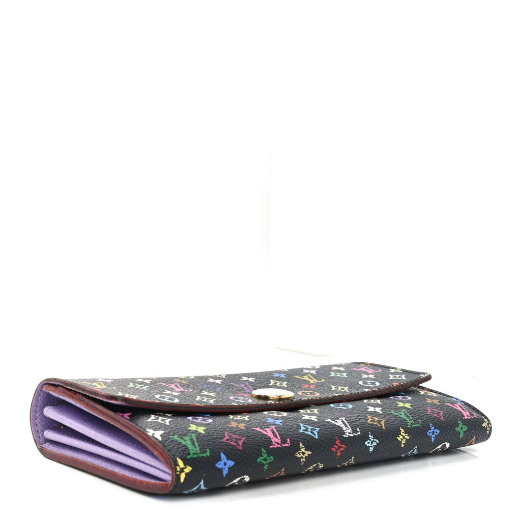 Monogram Multicolor Sarah Wallet Black Violet