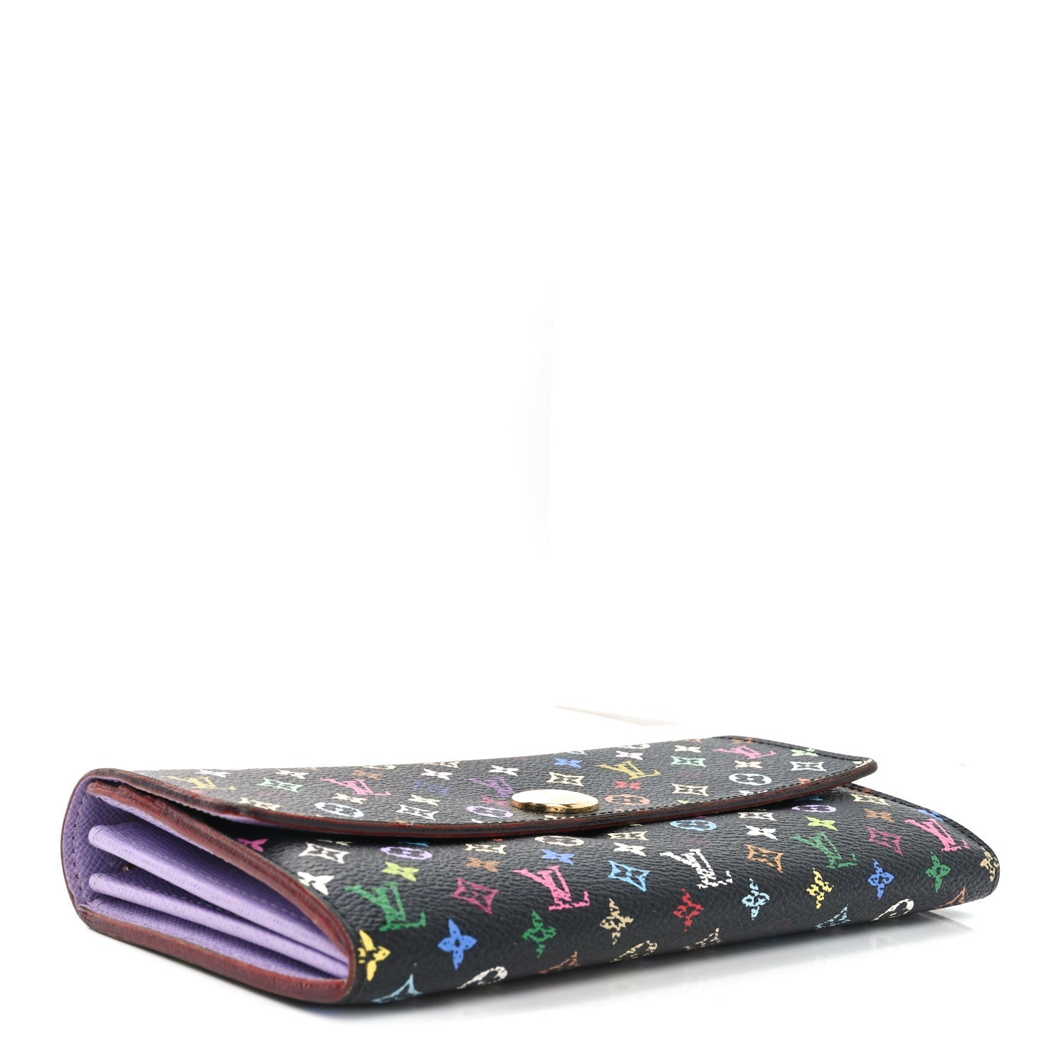 Monogram Multicolor Sarah Wallet Black Violet