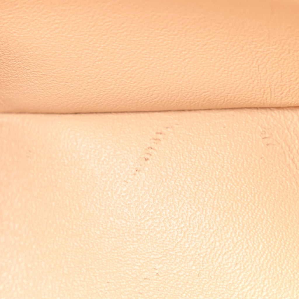 Caviar Quilted Jumbo Double Flap Beige Clair
