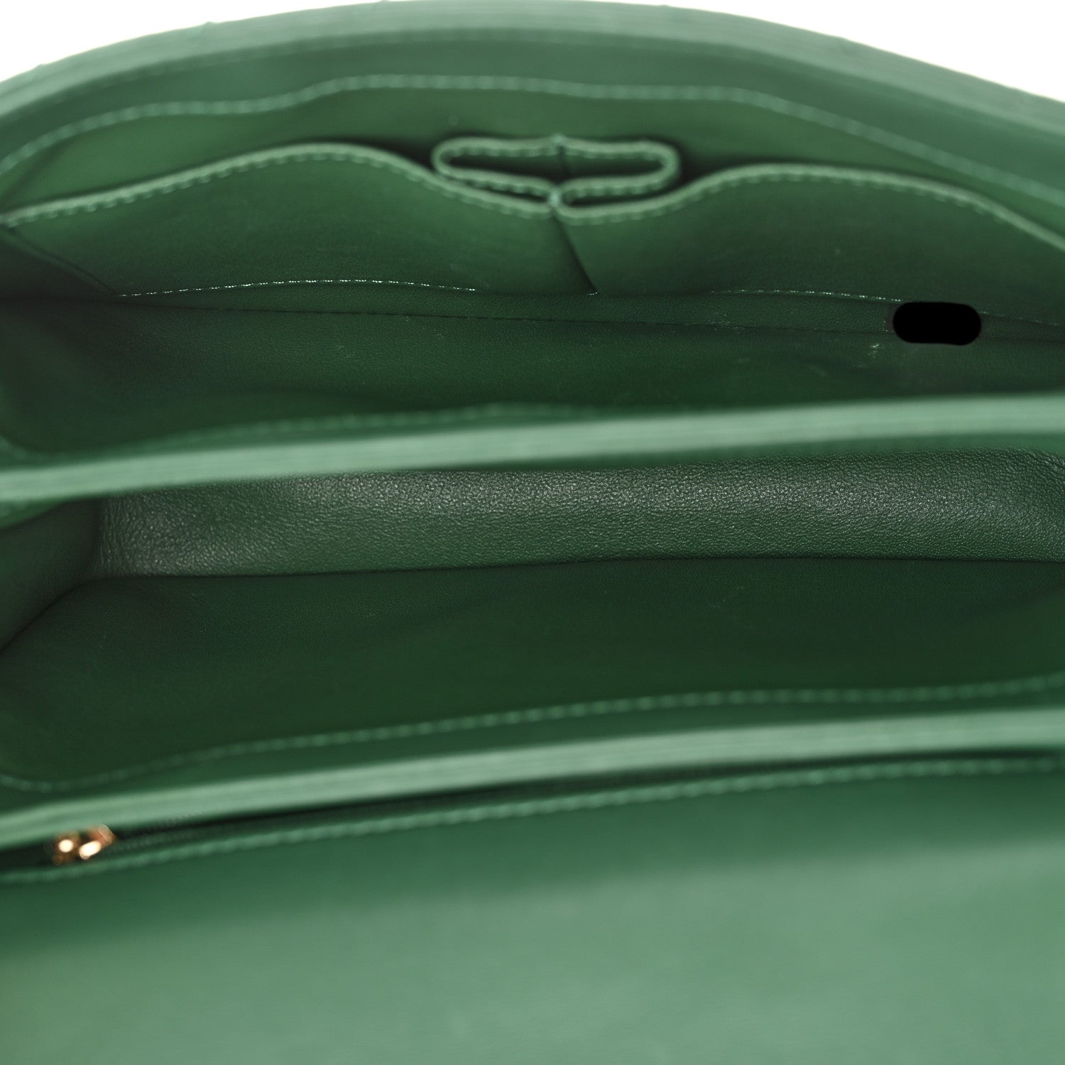 Lambskin Chevron Quilted Small Trendy CC Dual Handle Flap Bag Green