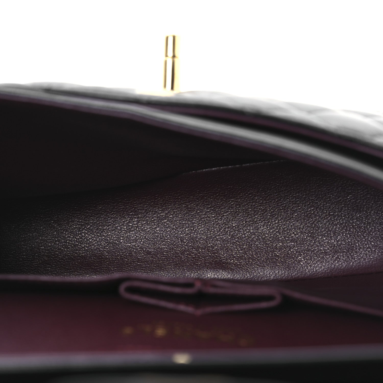 Lambskin Quilted Small Double Flap Black