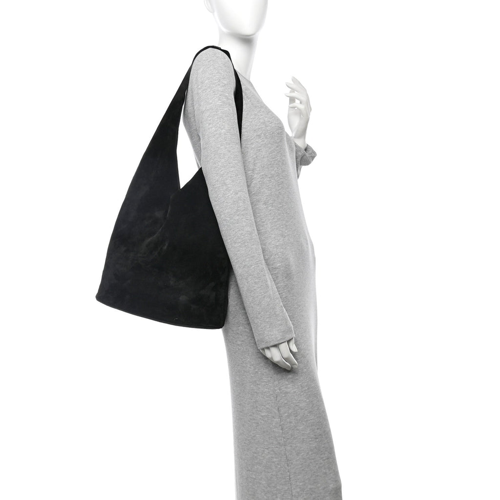 Suede Bindle Bag Black