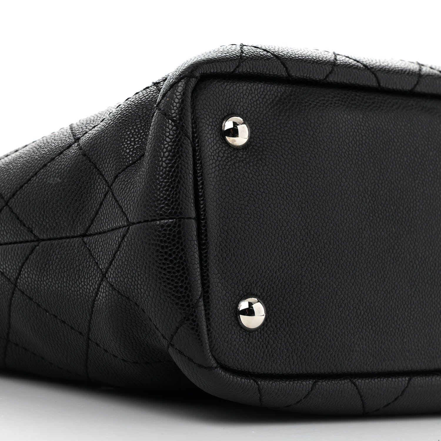Grained Calfskin Shopping Fever Tote  Black