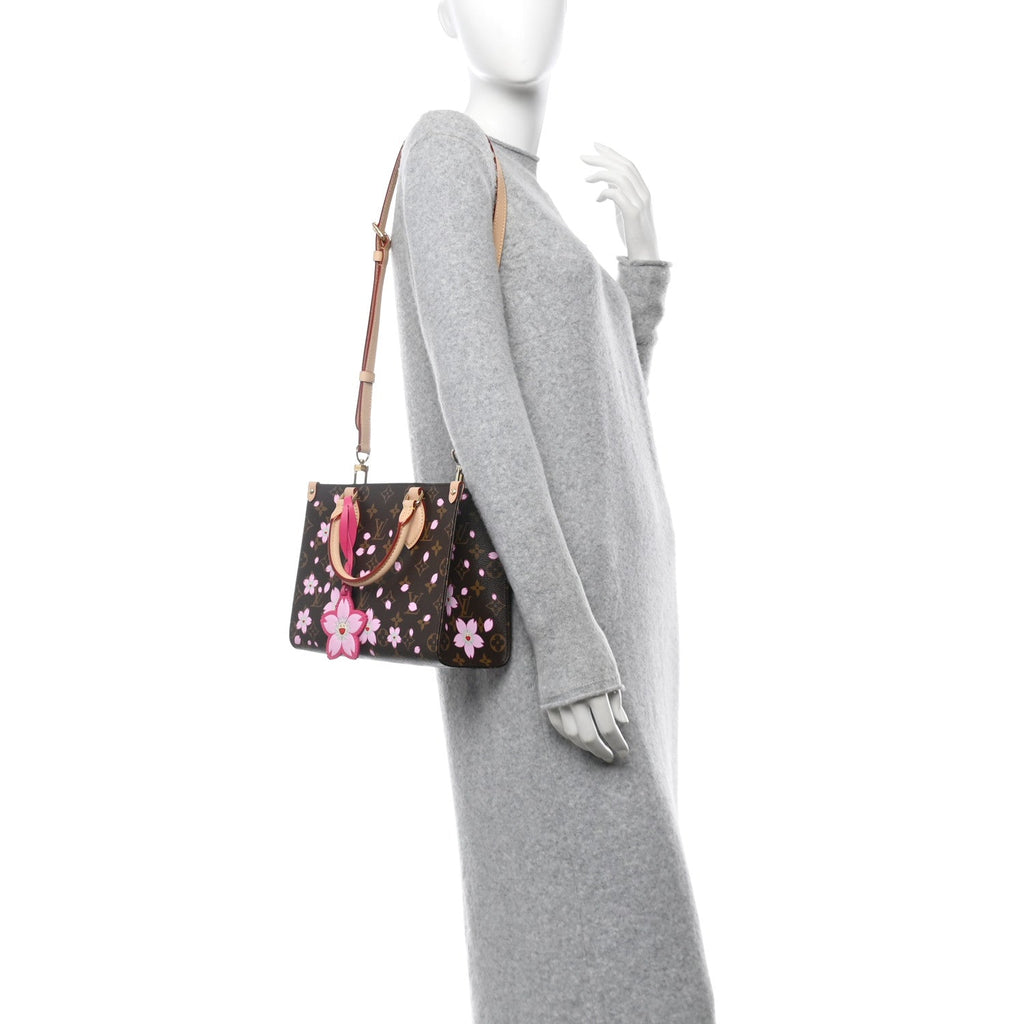 LV X TM Monogram Cherry Blossom Onthego PM Sakura Brown