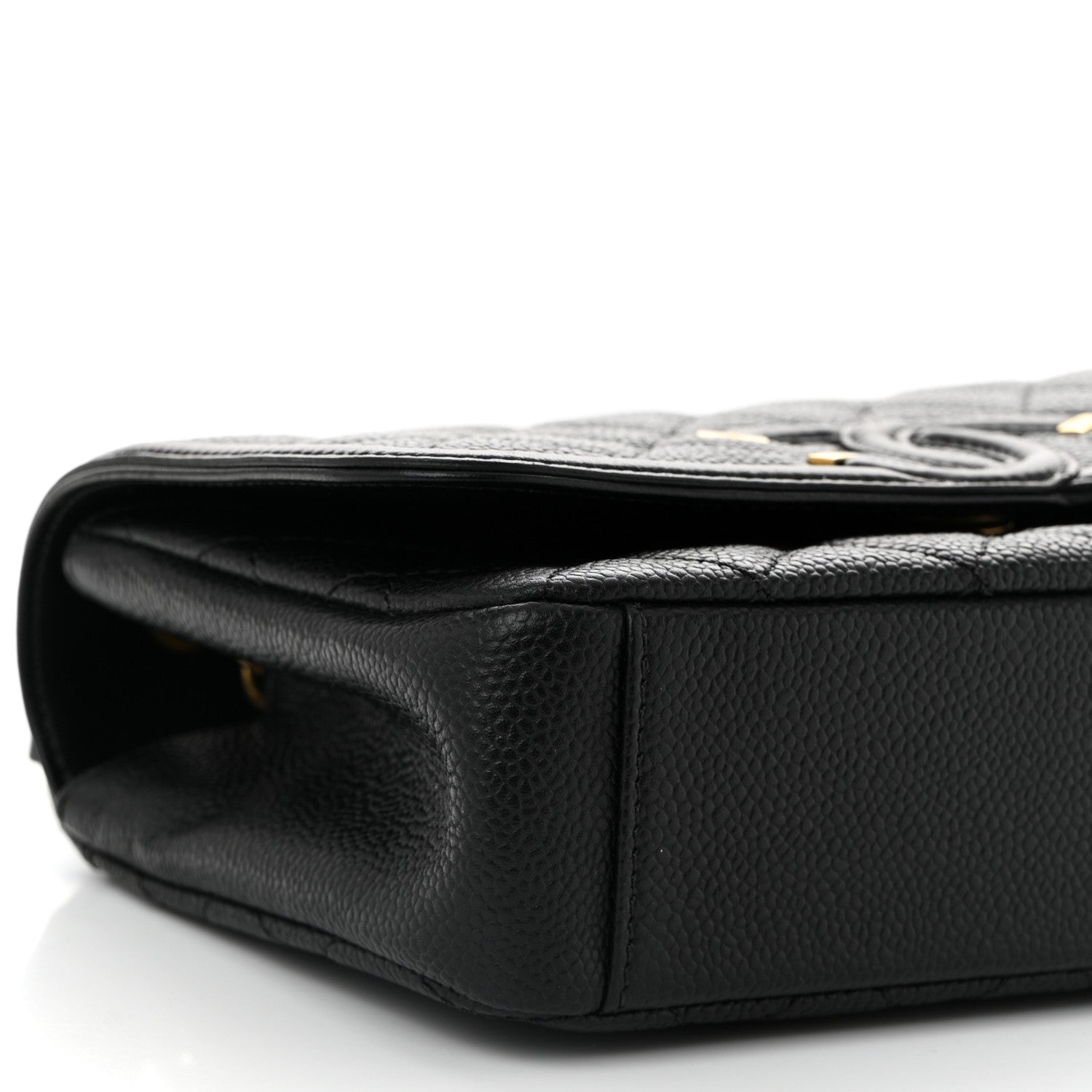 Caviar Quilted Small CC Filigree Flap Black