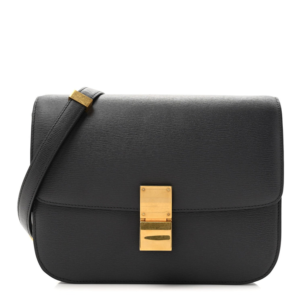 Liege Calfskin Medium Classic Box Flap Bag Liquorice