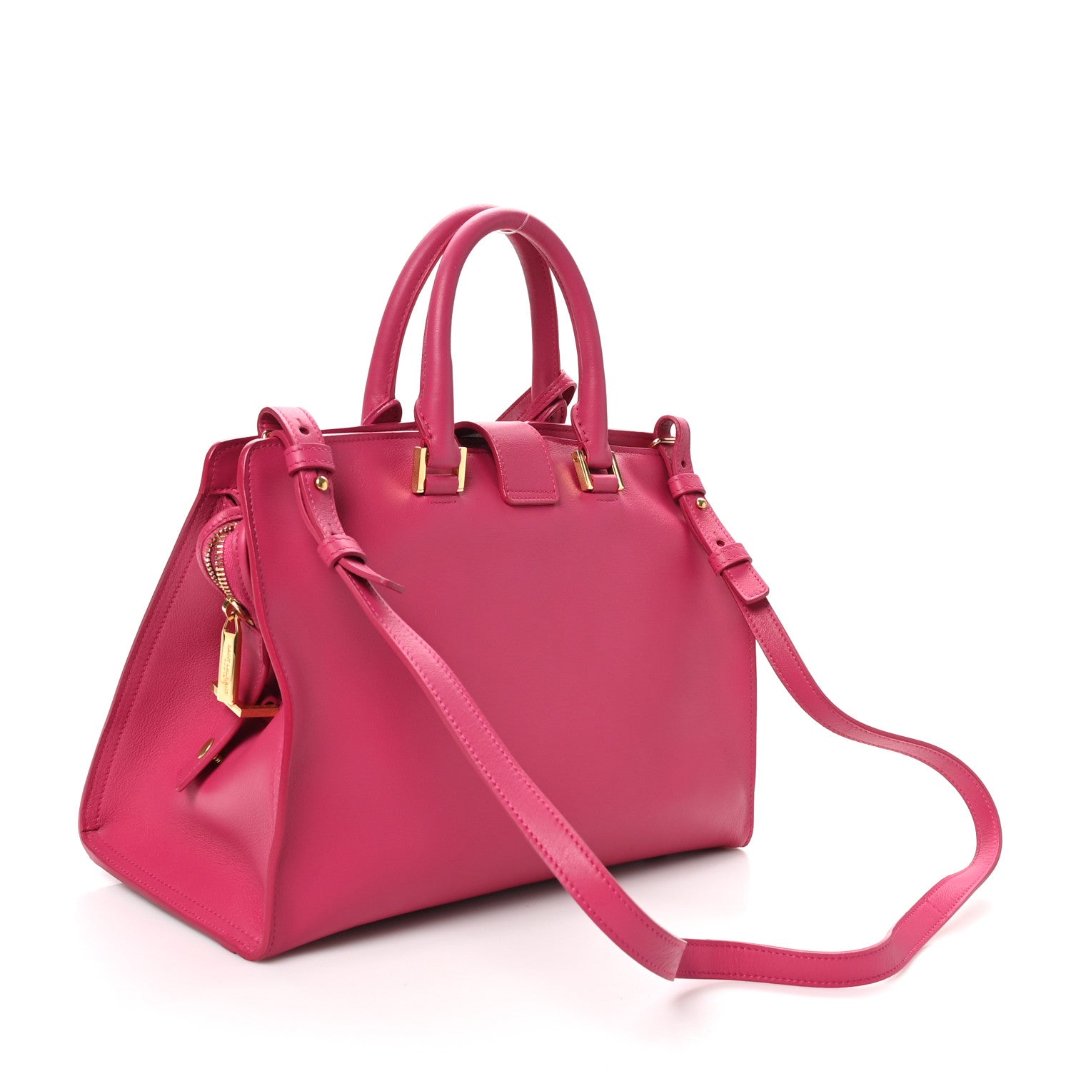 Calfskin Small Classic Y Cabas Fuchsia