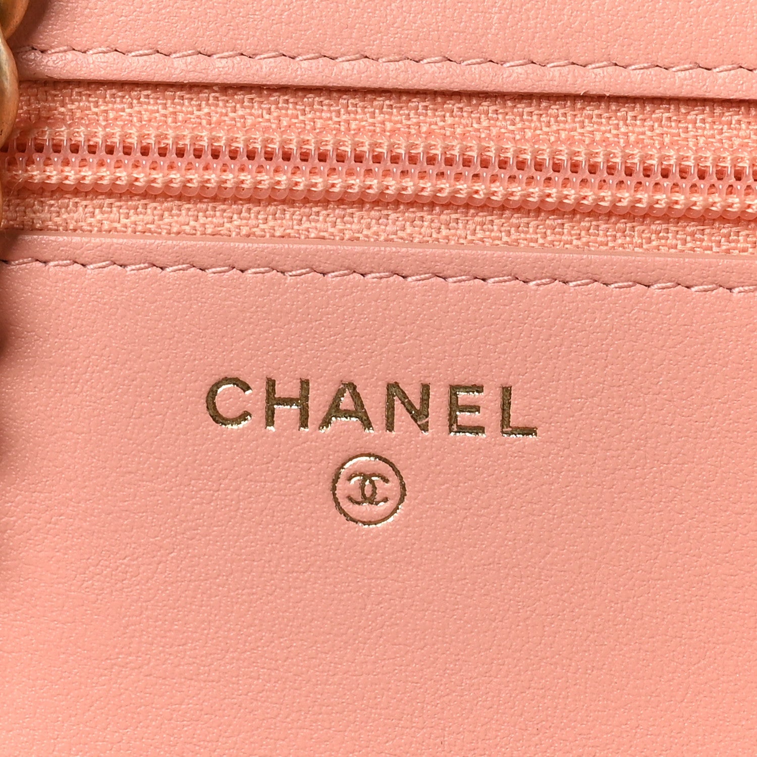 Caviar Quilted Boy Wallet On Chain WOC Pink