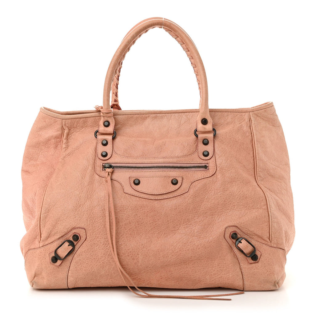 Agneau Classic Hardware S Sunday Tote Vieux Rose