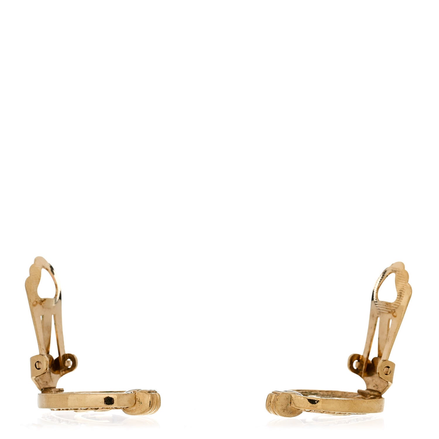 Crystal Clip On Earrings Gold