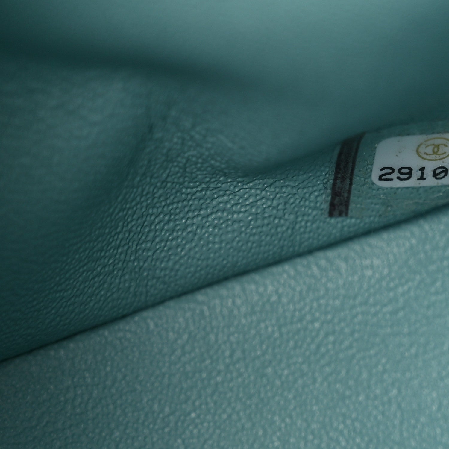 Caviar Quilted Small Double Flap Light Blue