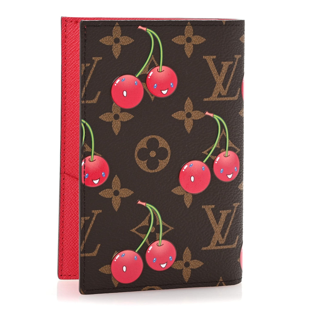 LV X TM Monogram Cerises Passport Cover