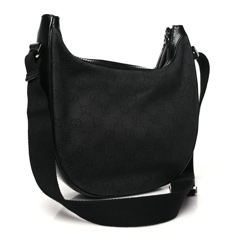 Denim Monogram Shoulder Bag Black