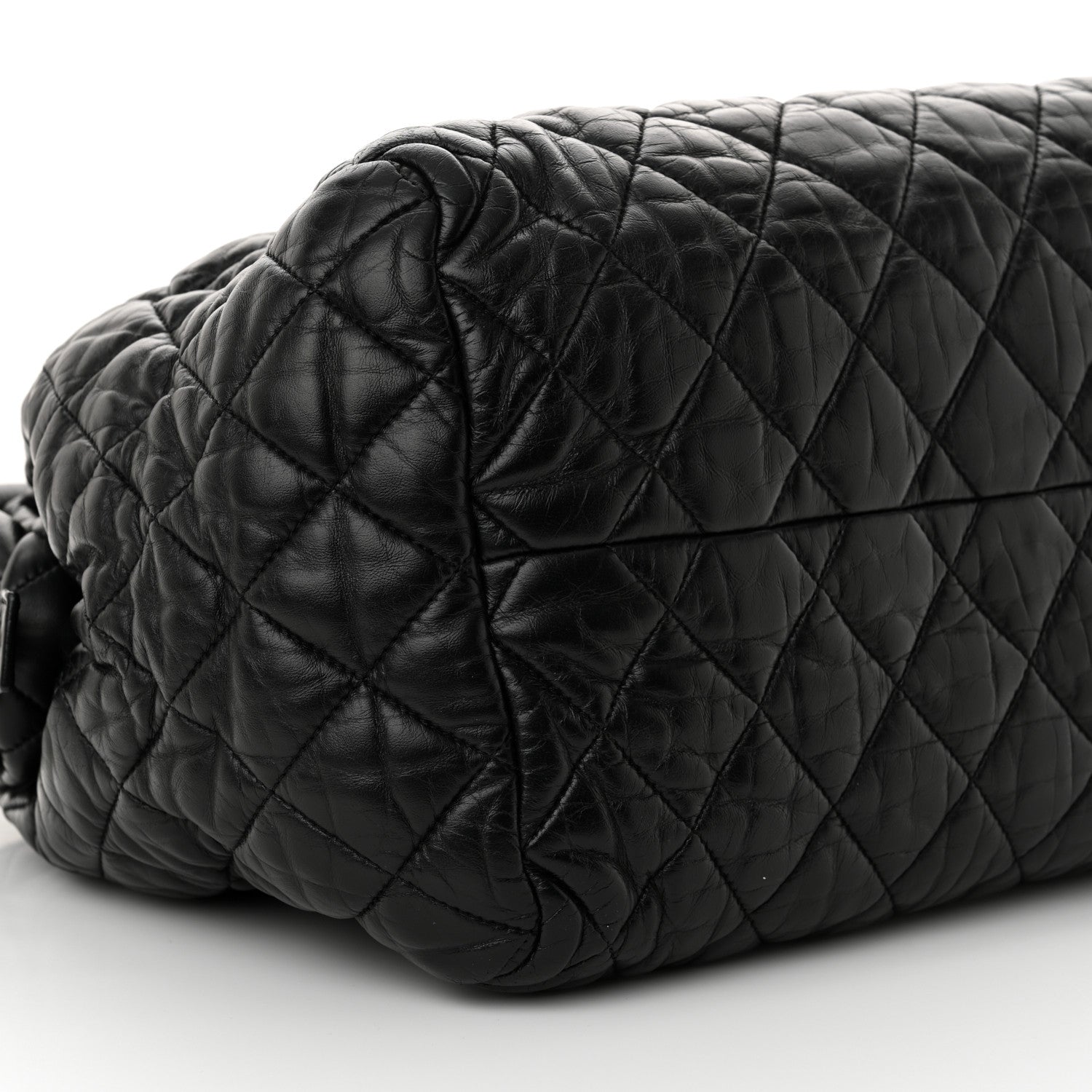 Lambskin Coco Cocoon Bowler Black