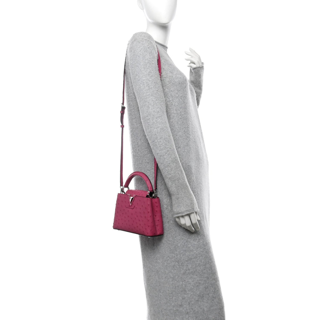 Ostrich Capucines Mini Fuchsia
