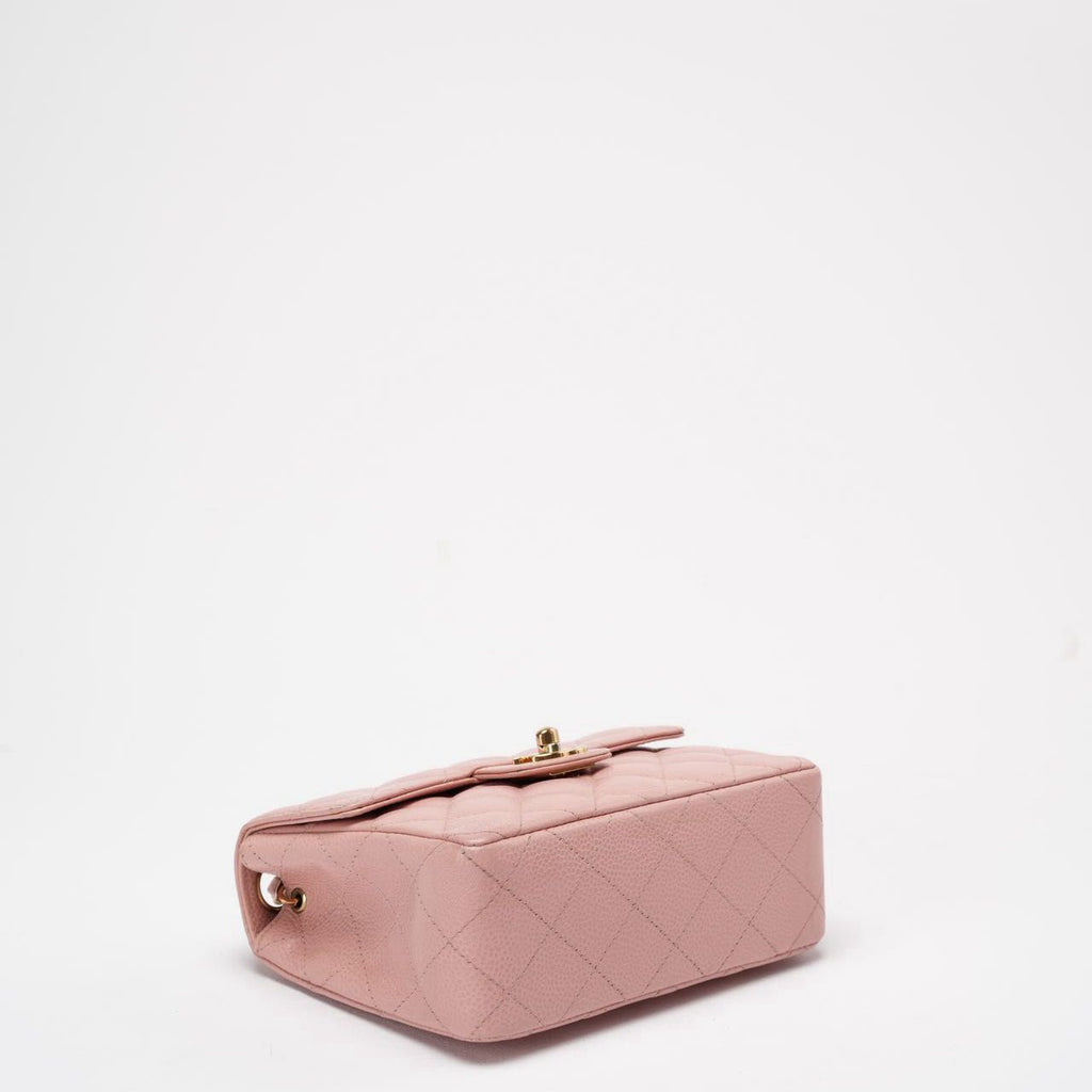 Chanel Vintage Pink Mini Square Classic Flap 2003-2004