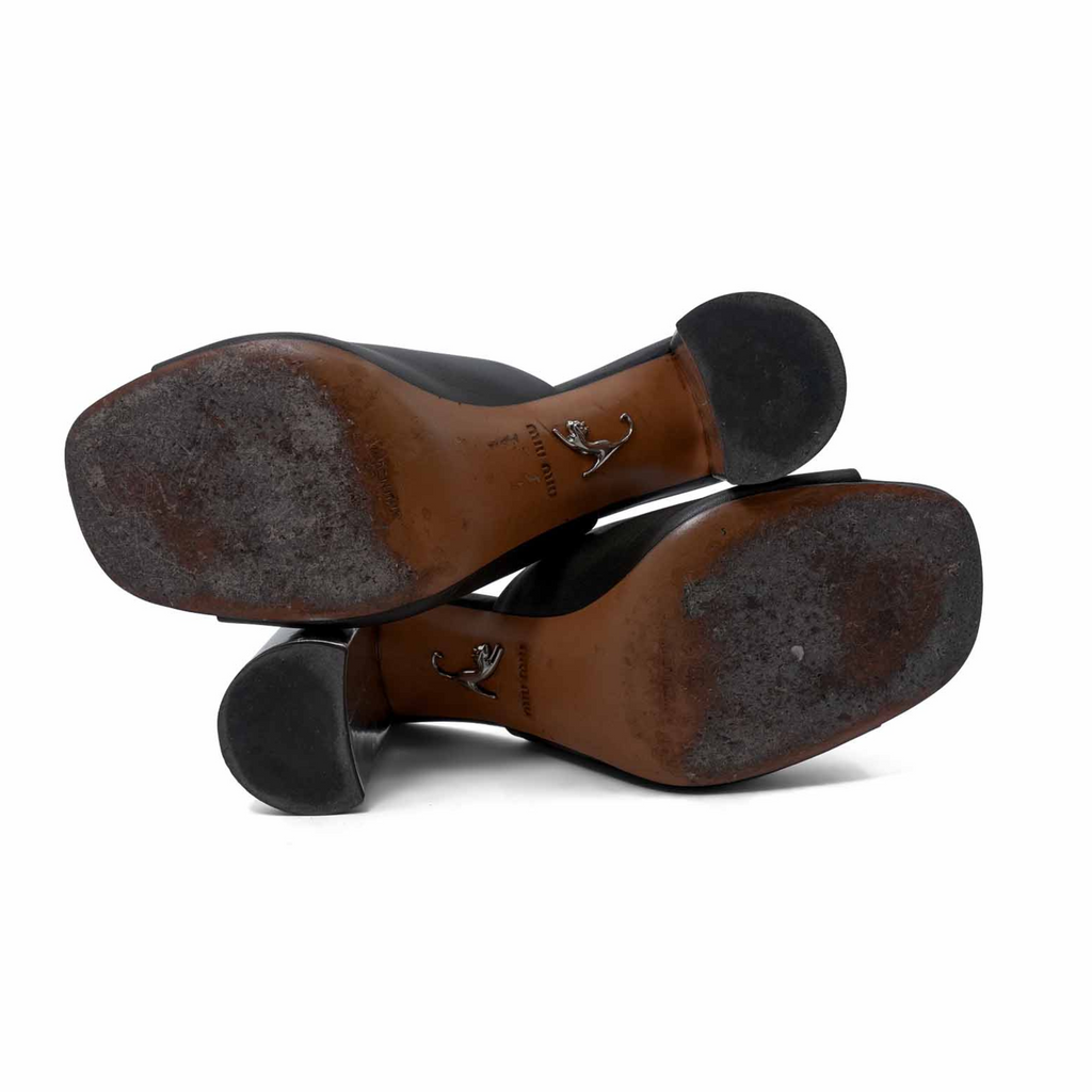 Miu Miu Metallic Mules - Women's 39