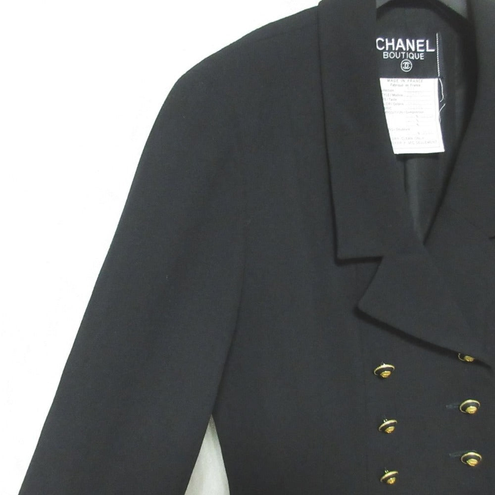Chanel Coco Mark Button Wool Long Coat