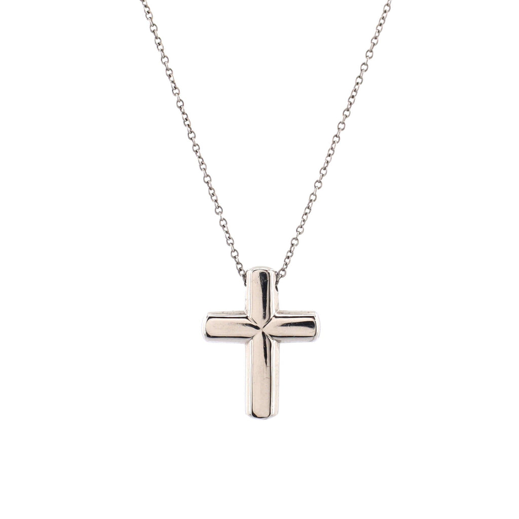 Etoile Cross Pendant Necklace Platinum with Diamonds