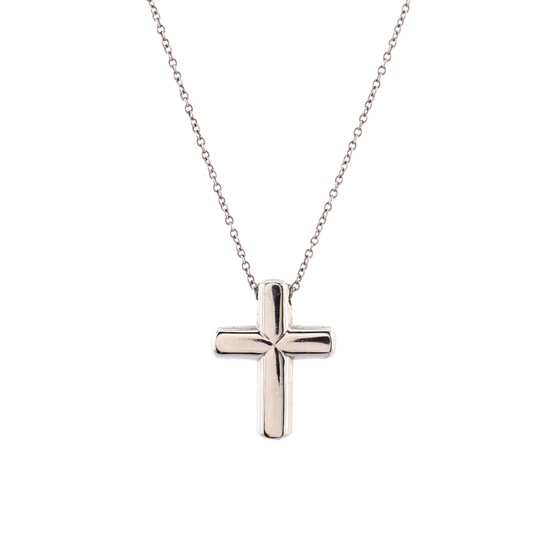 Etoile Cross Pendant Necklace Platinum with Diamonds