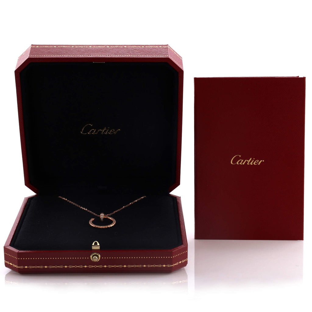Juste un Clou Pendant Necklace 18K Rose Gold and Pave Diamonds