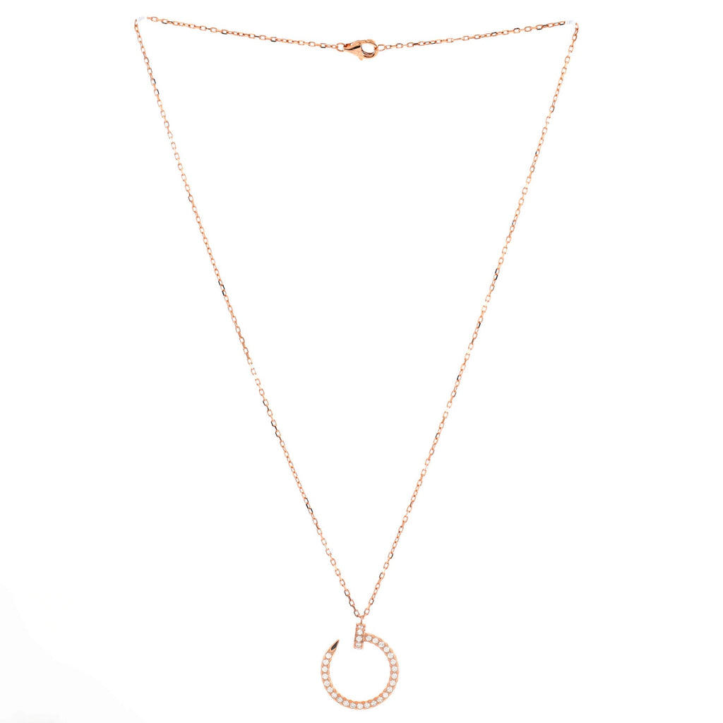 Juste un Clou Pendant Necklace 18K Rose Gold and Pave Diamonds
