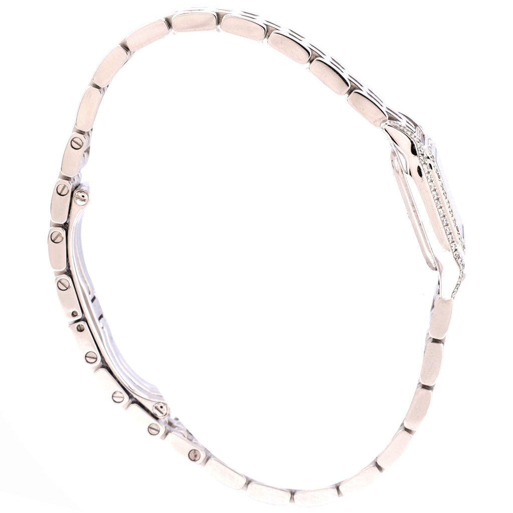 Panthere de Cartier Quartz Watch White Gold with Diamond Bezel and Lugs 20