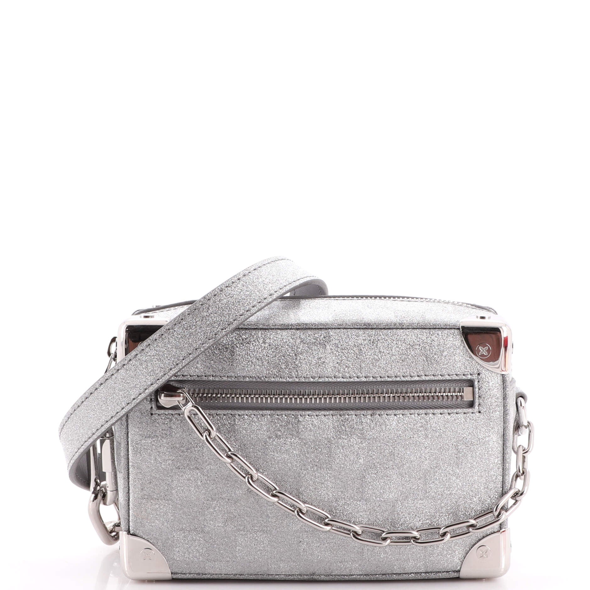 Soft Trunk Bag Damier Glitter Leather Mini