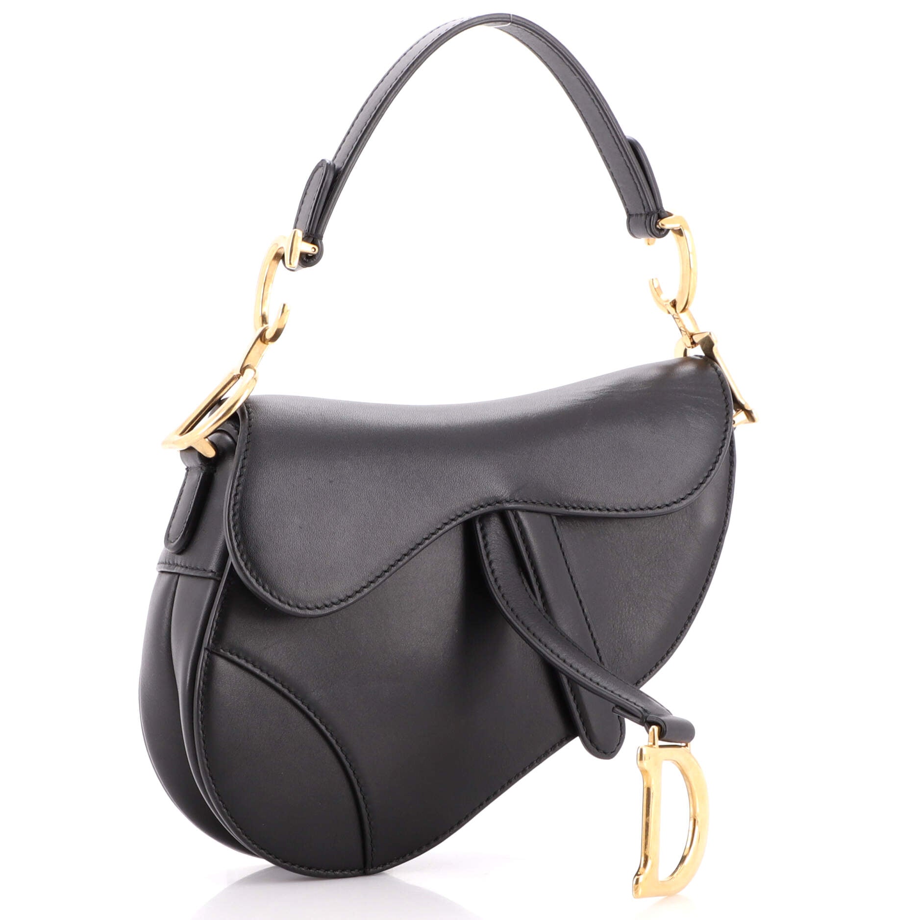Saddle Handbag Leather Mini