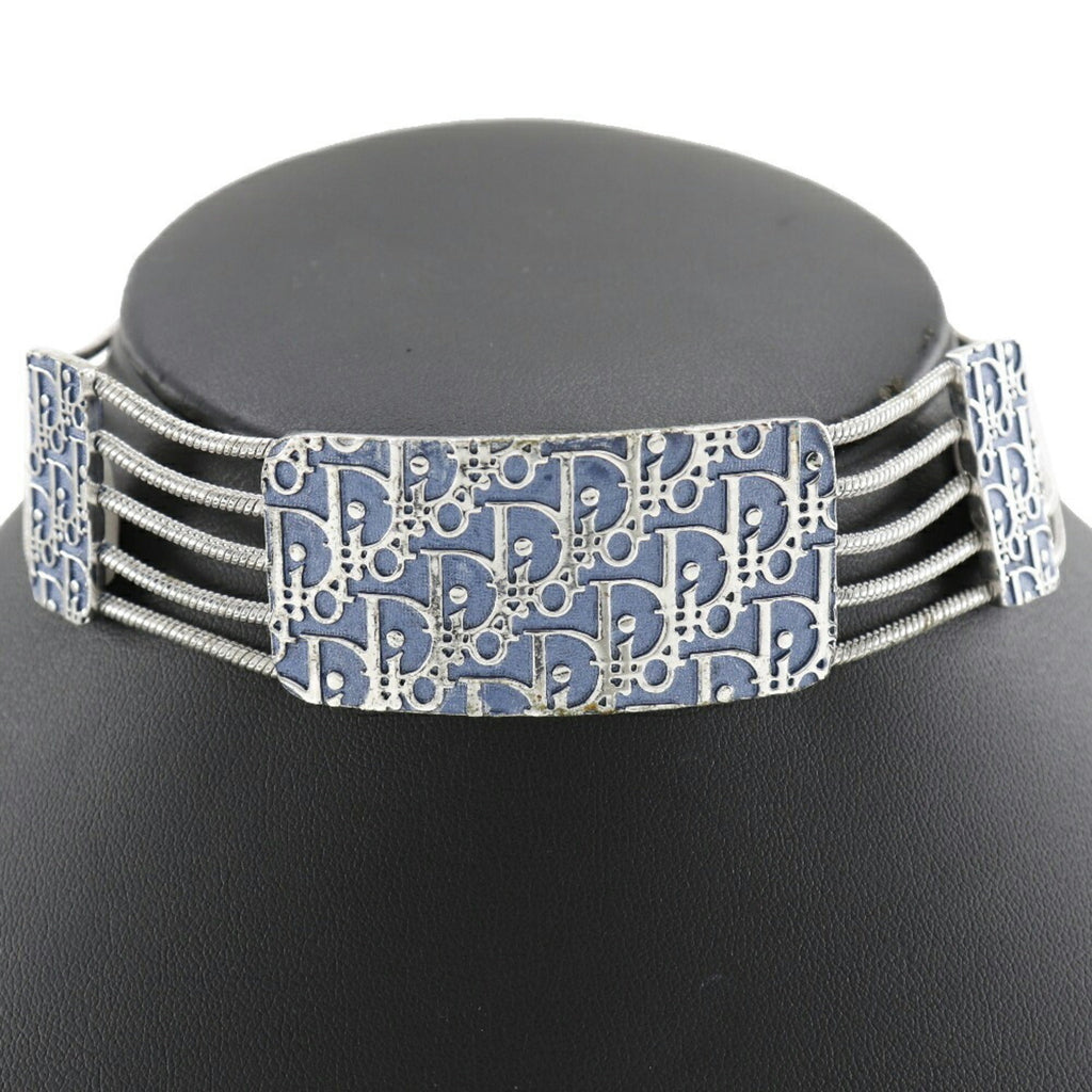 Choker Metal Silver Blue