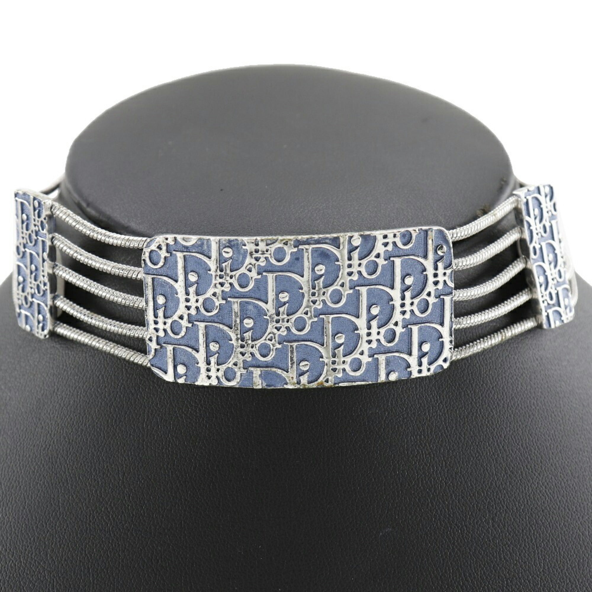 Choker Metal Silver Blue