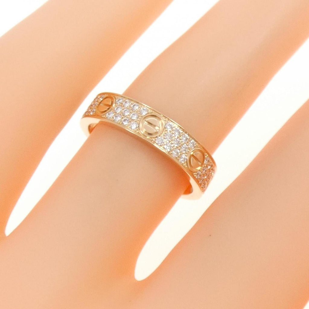 Love Ring 18K Rose Gold Mini with Diamond