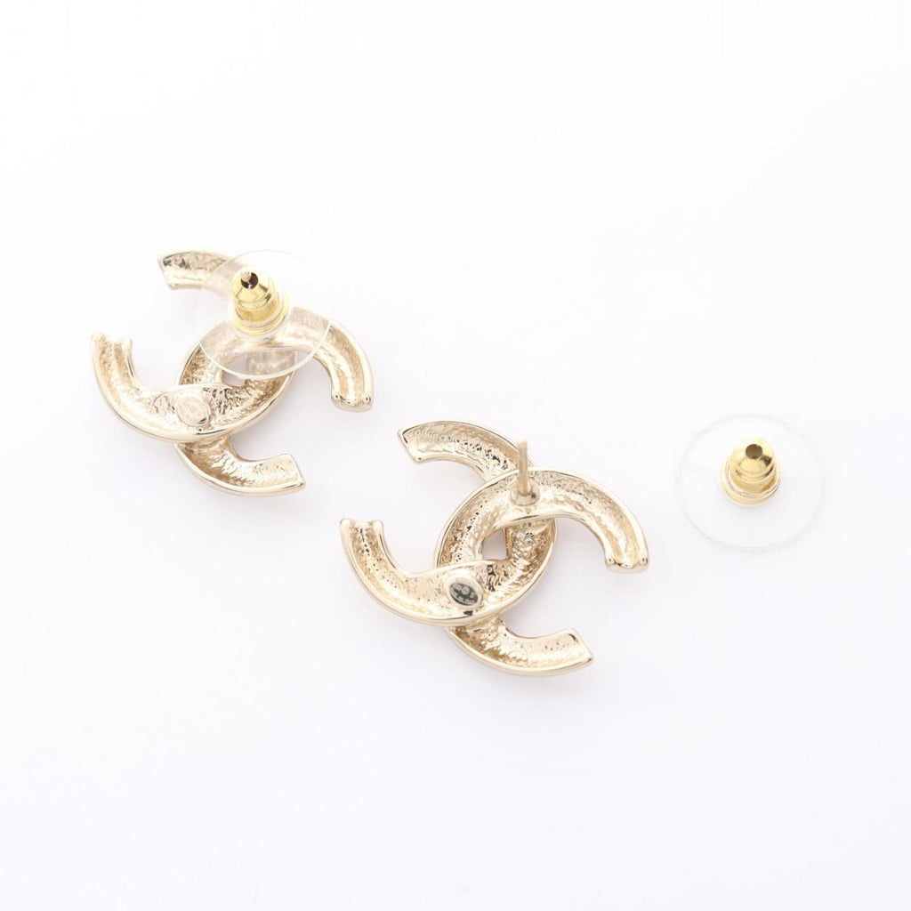 CC Logo Earrings Metal Gold-Tone Metal