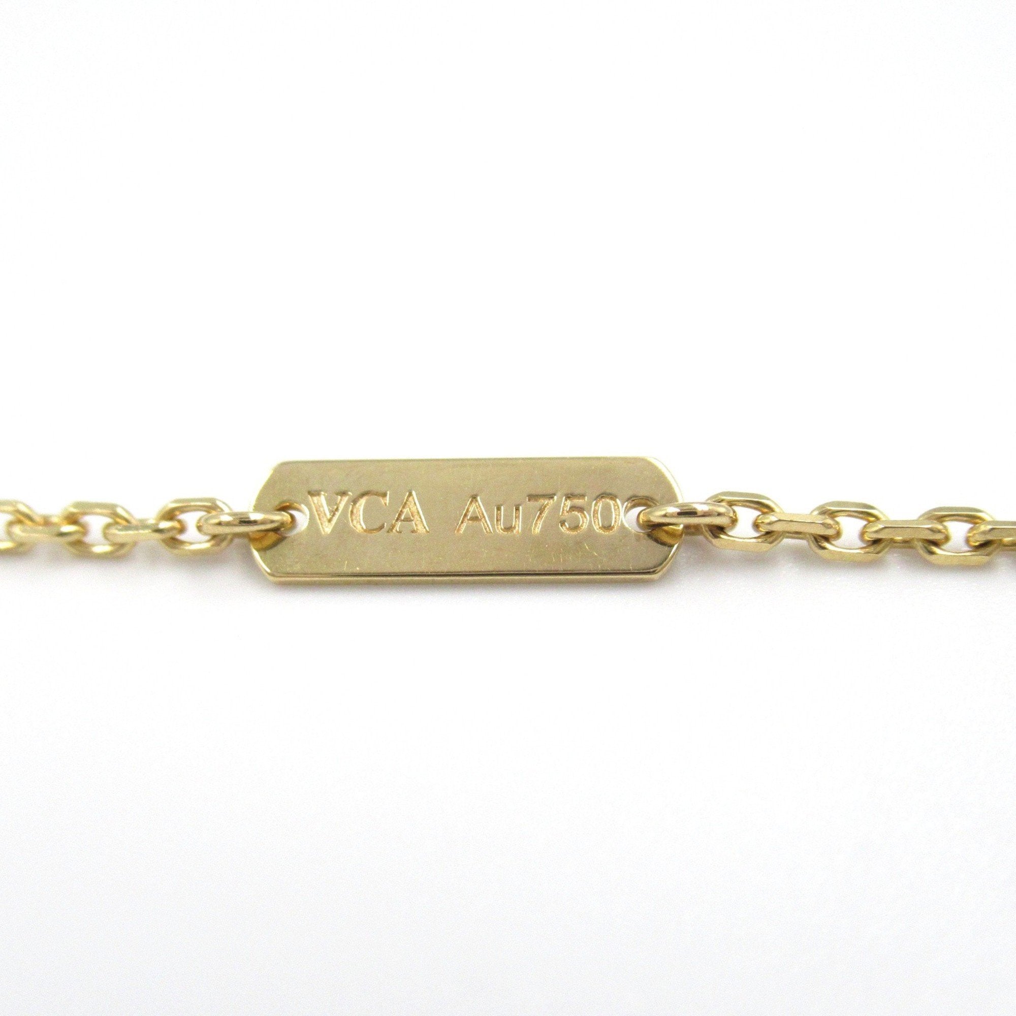 Vintage Alhambra Pendant Necklace 18K Yellow Gold and Onyx
