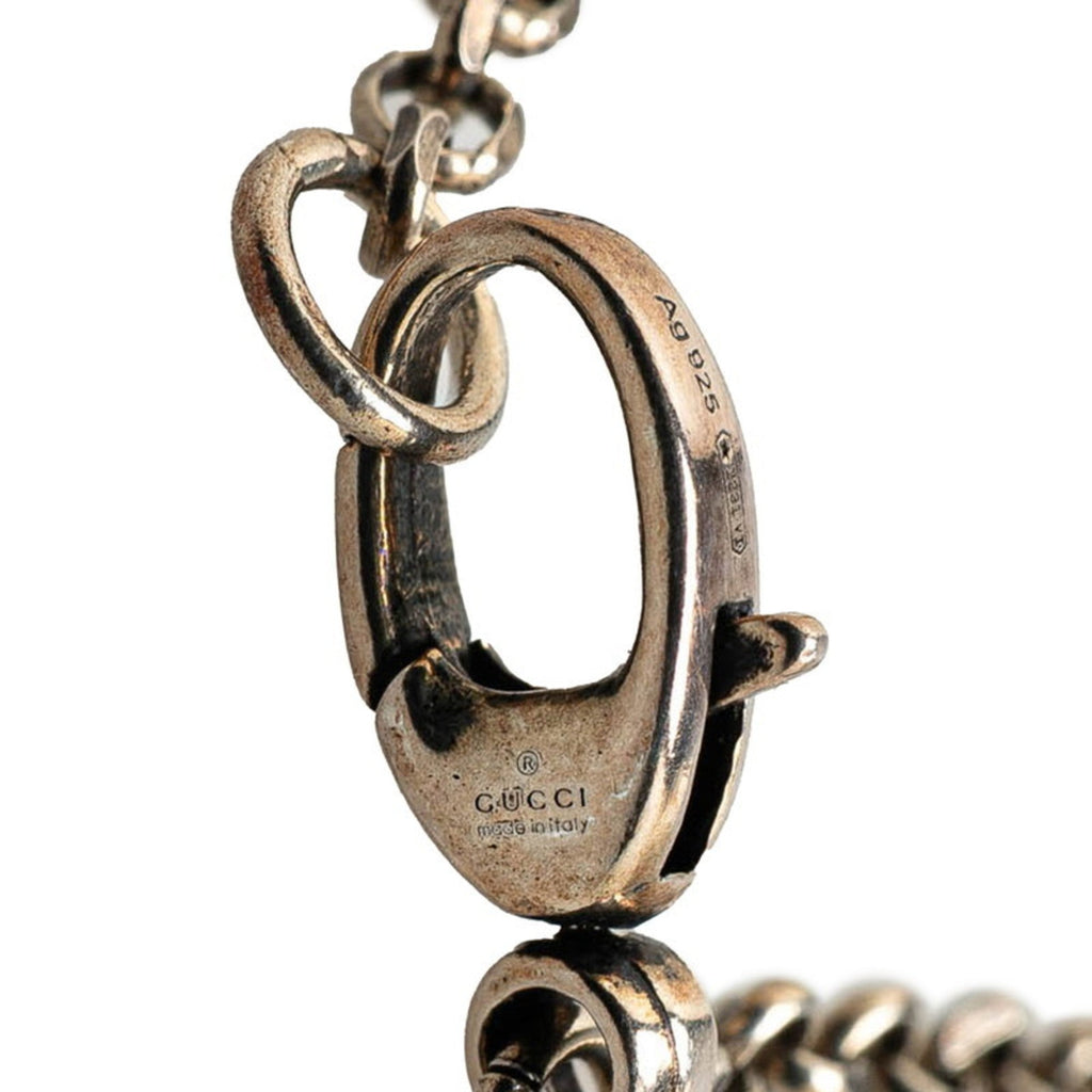Double G Key Pendant Necklace Sterling Silver