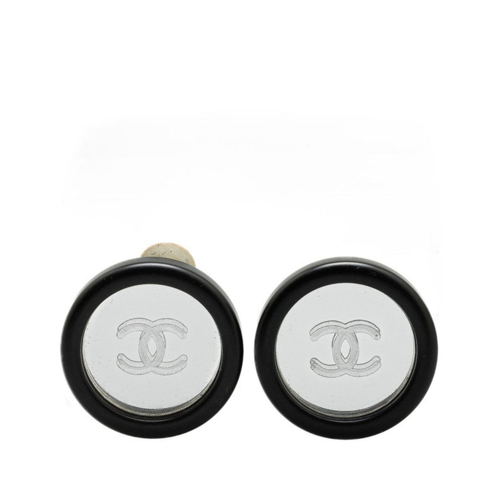 CC Logo Round Clip-On Earrings Metal
