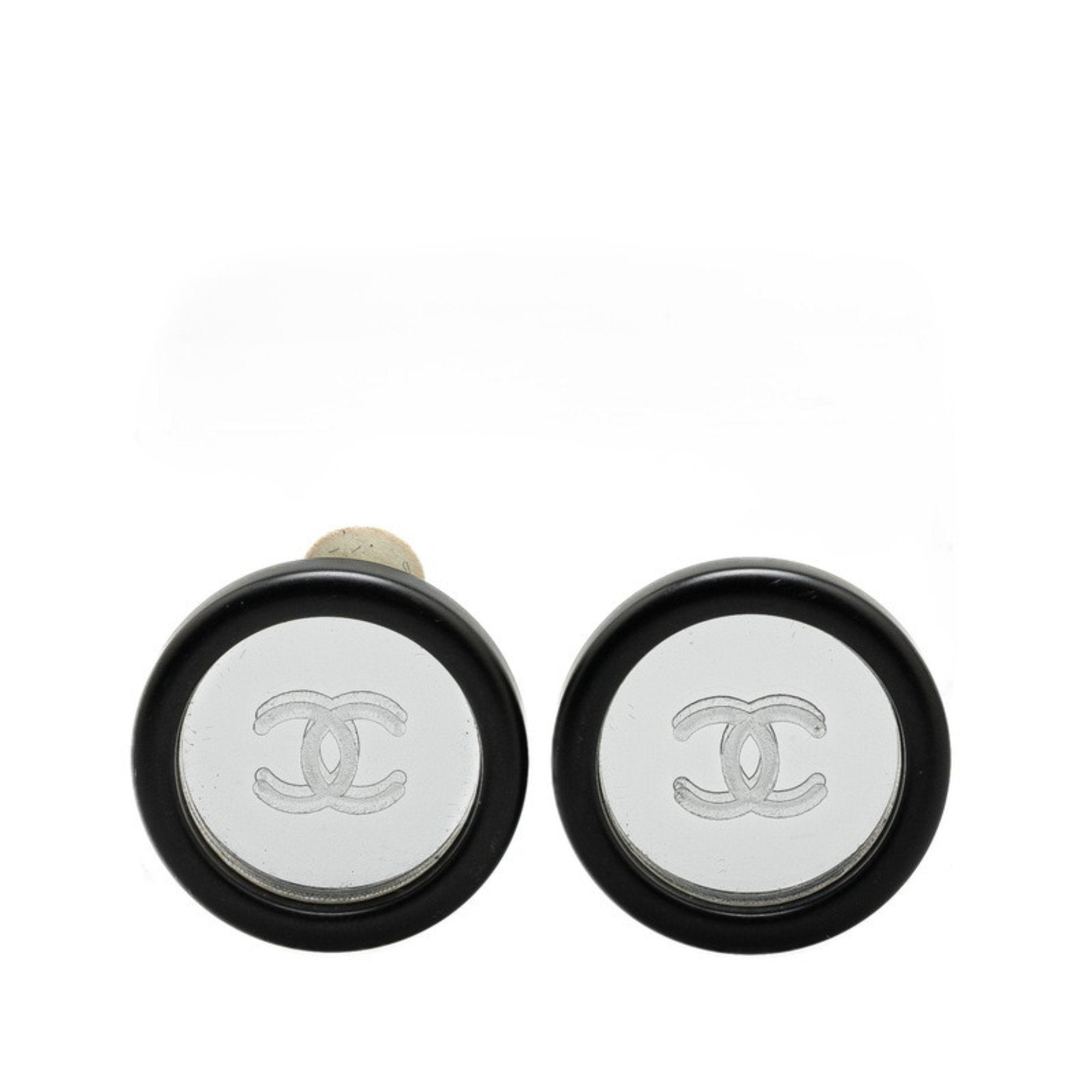 CC Logo Round Clip-On Earrings Metal