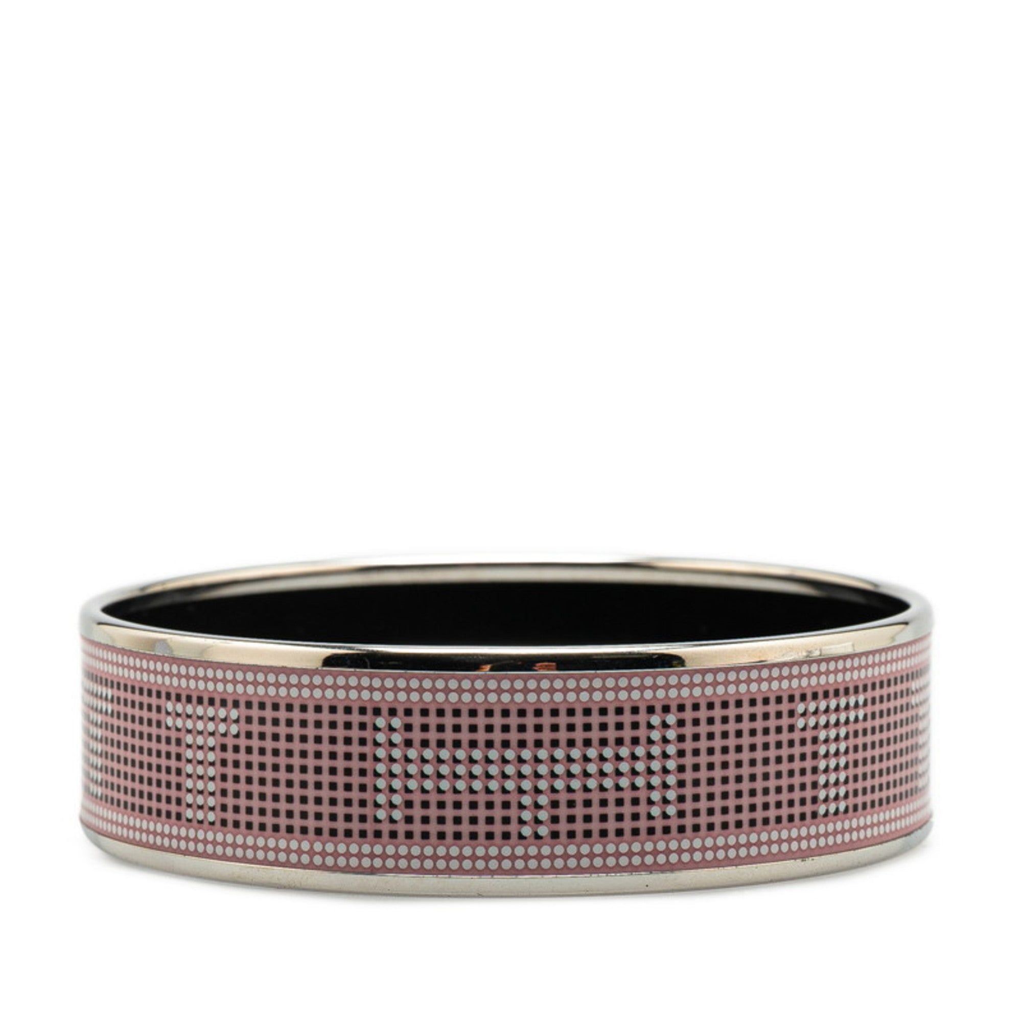 Bangle Pink and Silver Metal Bracelet