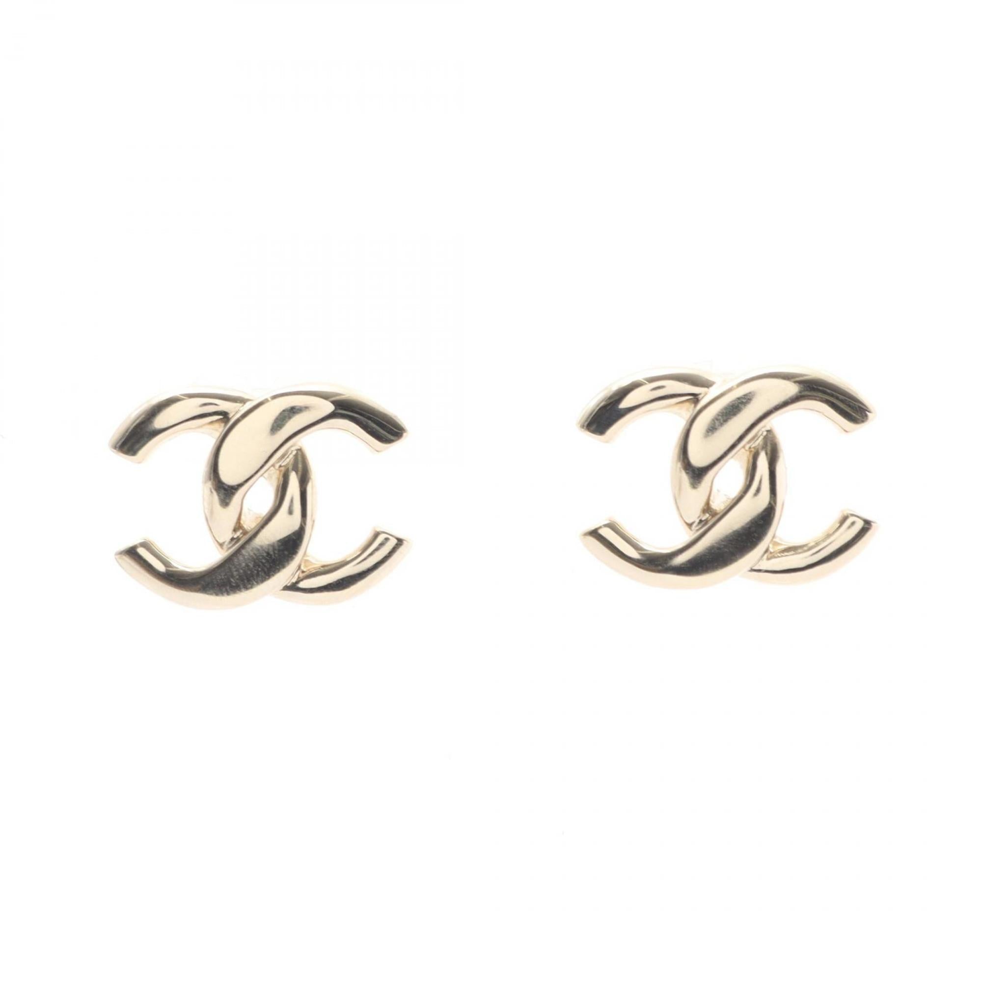 CC Logo Earrings Metal Gold-Tone Metal