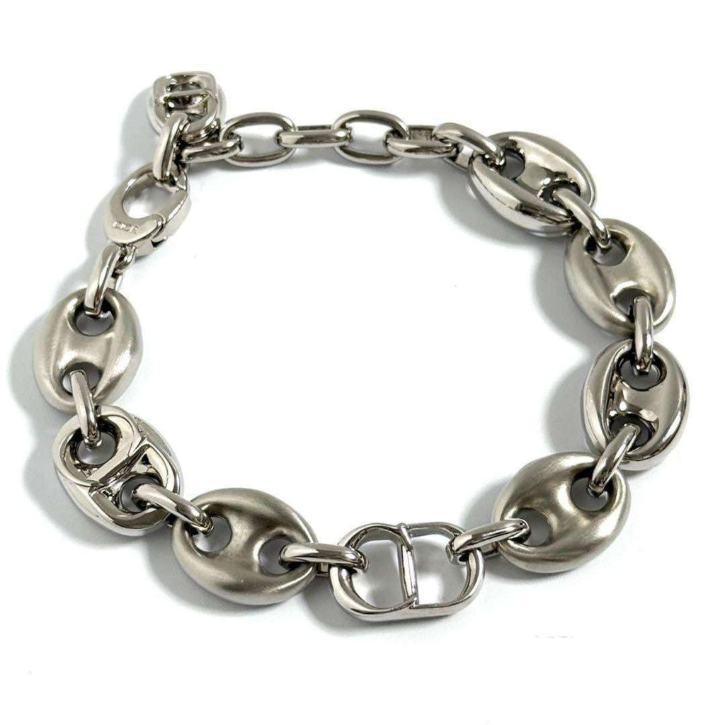 Anchor Chain Bracelet Silver Metal