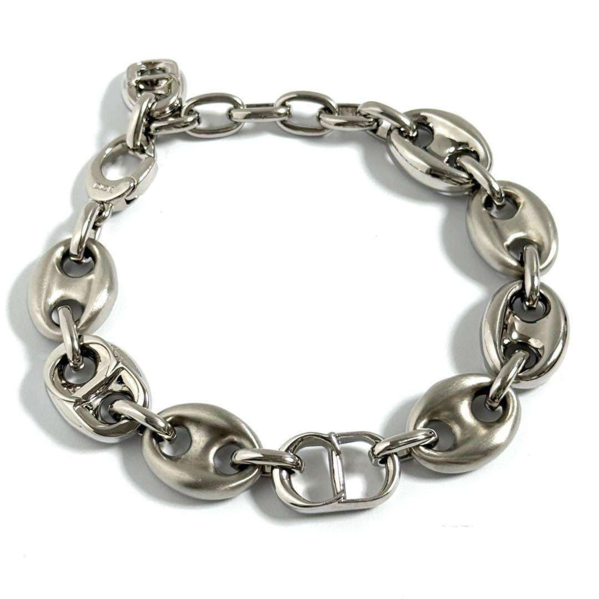 Anchor Chain Bracelet Silver Metal