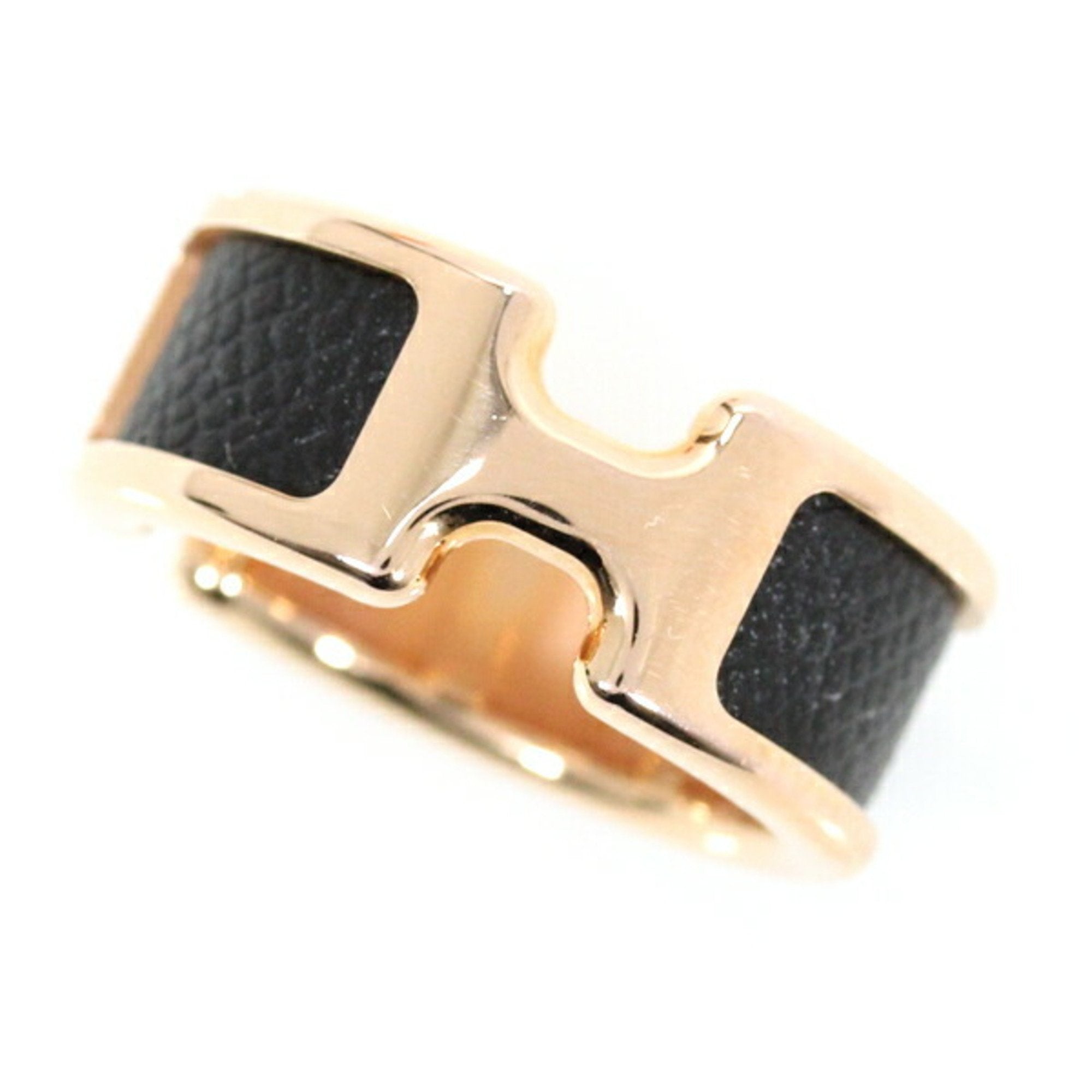 Olympe Ring Gold and Leather Medium
