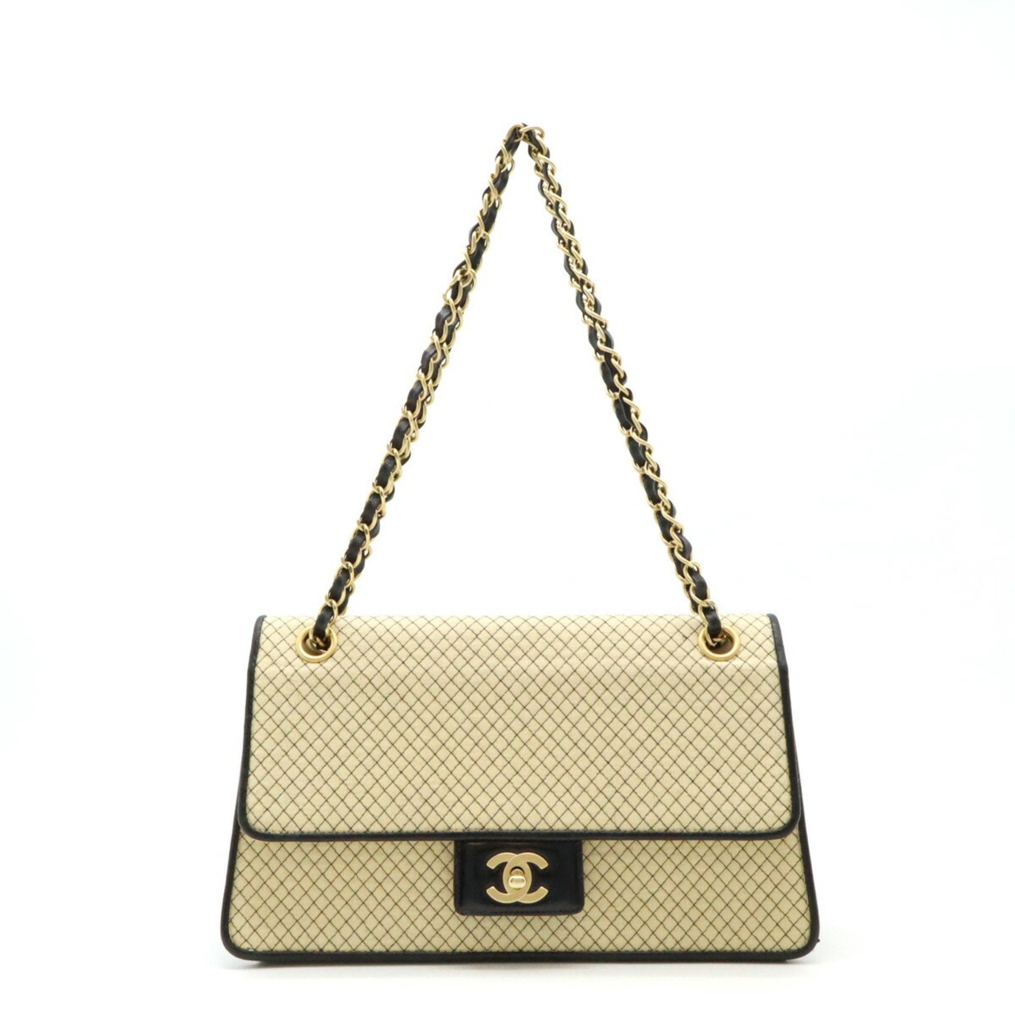 Vintage CC Chain Flap Bag Quilted Jersey Medium