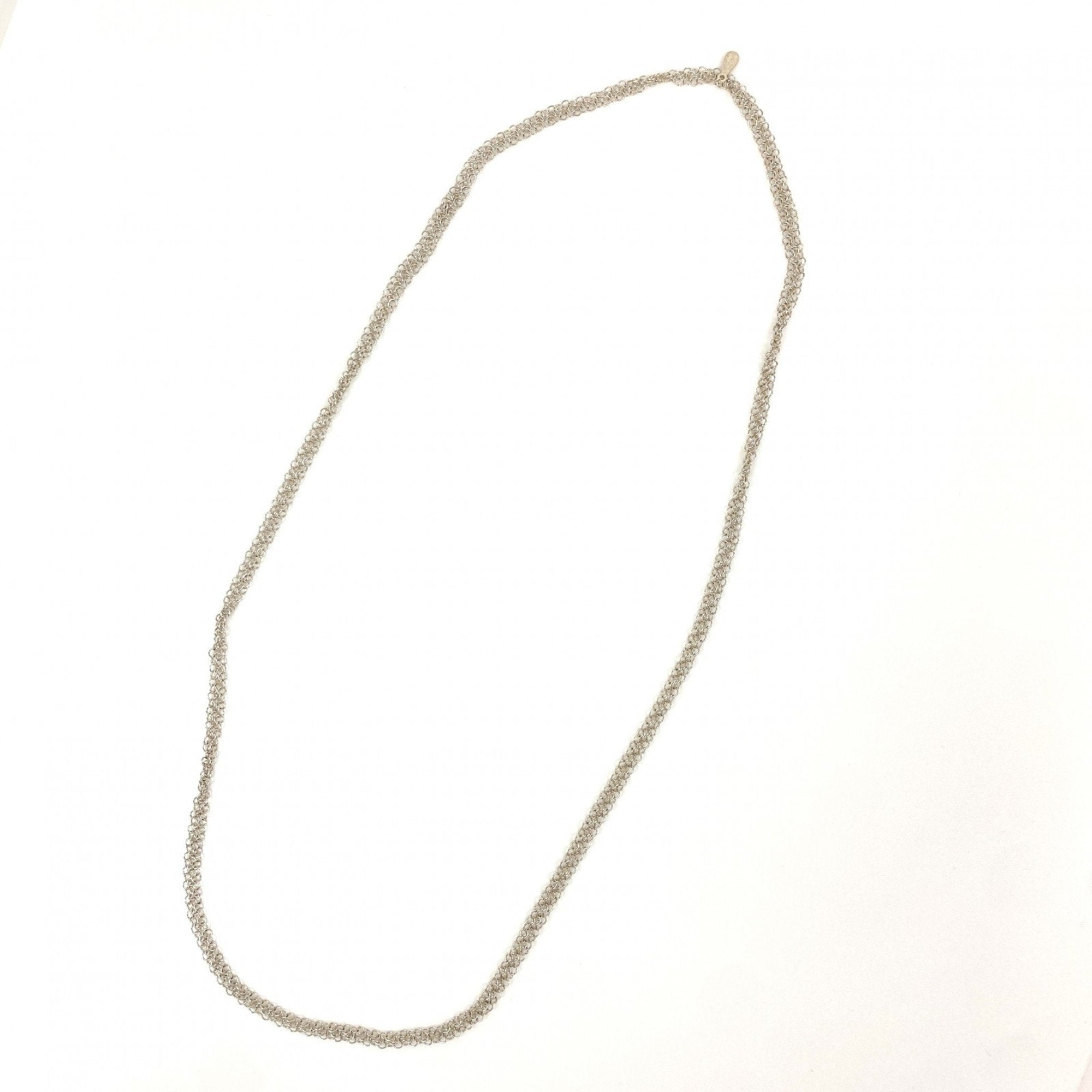 Mesh Pendant Necklace Sterling Silver