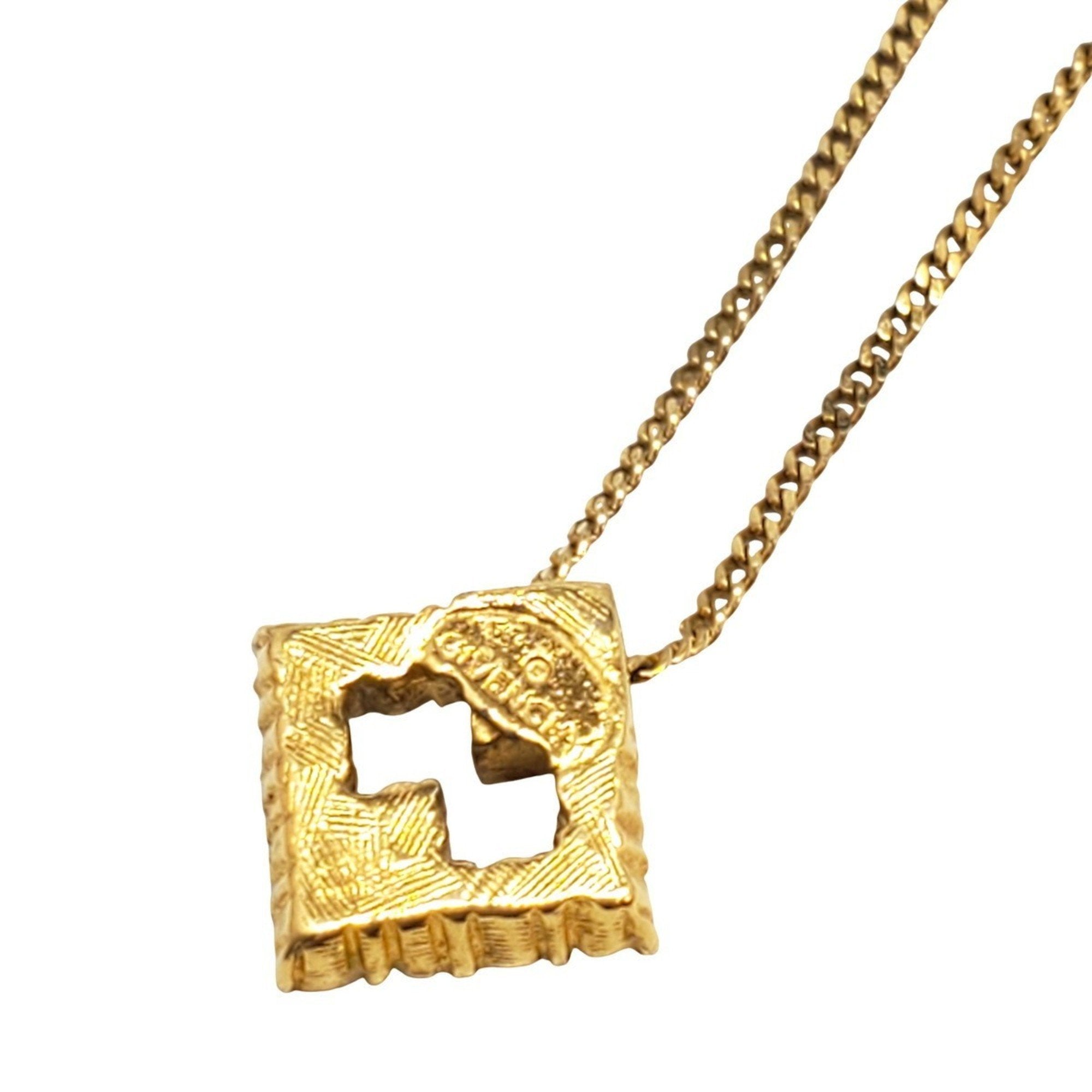Pendant Necklace Gold With Rhinestone