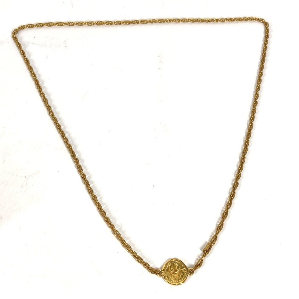 CC Logo Chain Necklace Gold-Tone Metal