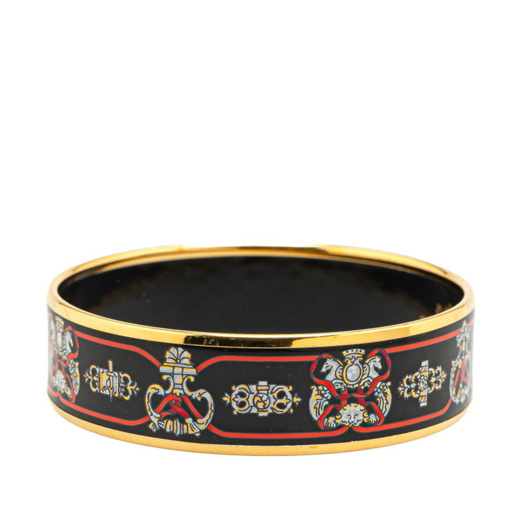 Bangle Black and Gold and Multicolor Bracelet