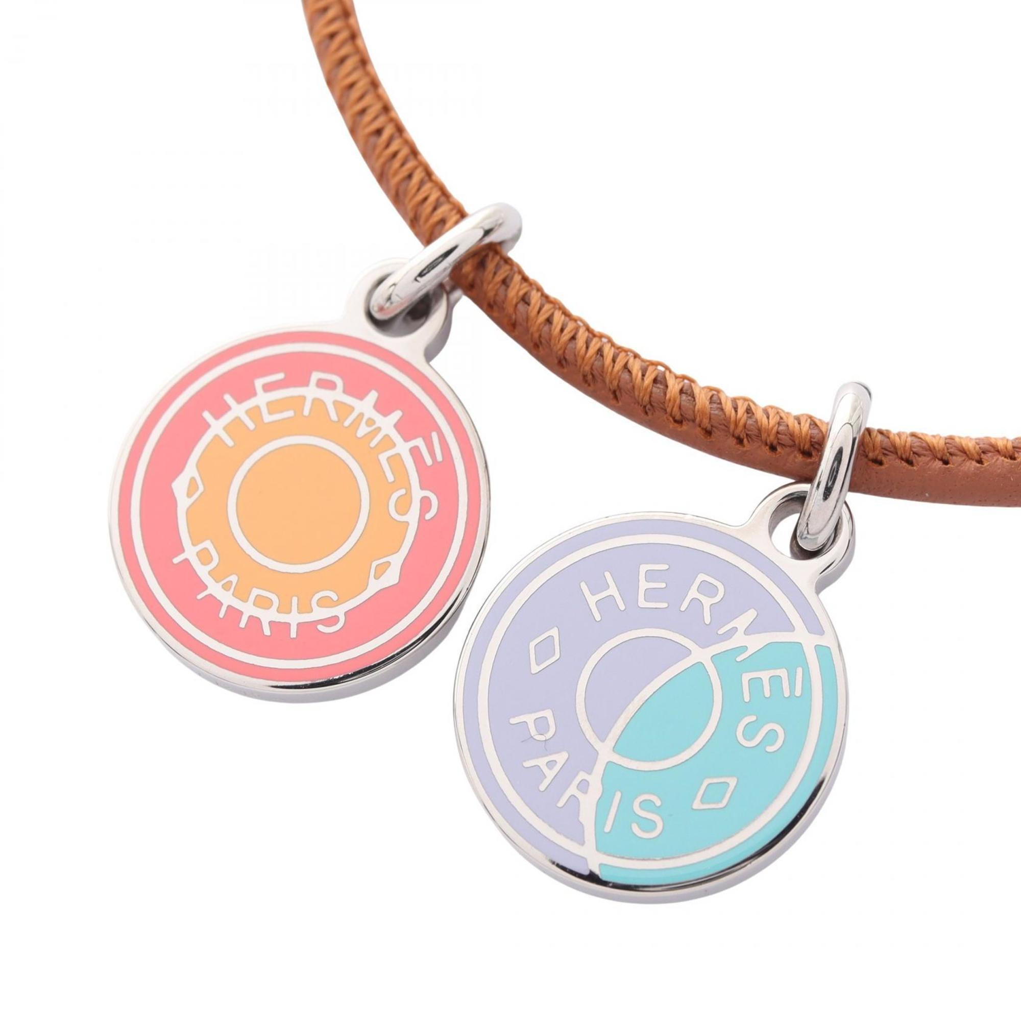 Eclipse Pendant Necklace Leather and Stainless Steel