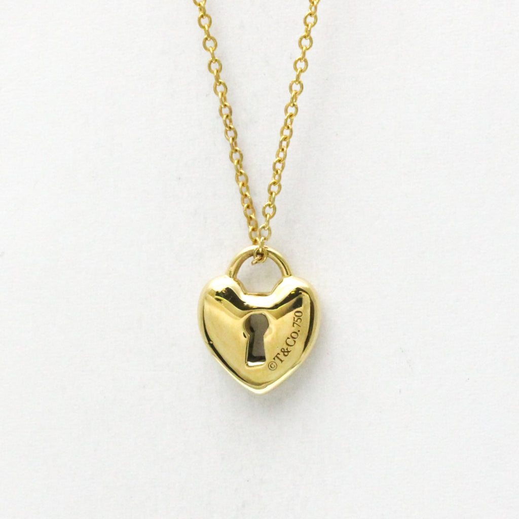 Heart Lock Pendant Necklace 18K Yellow Gold