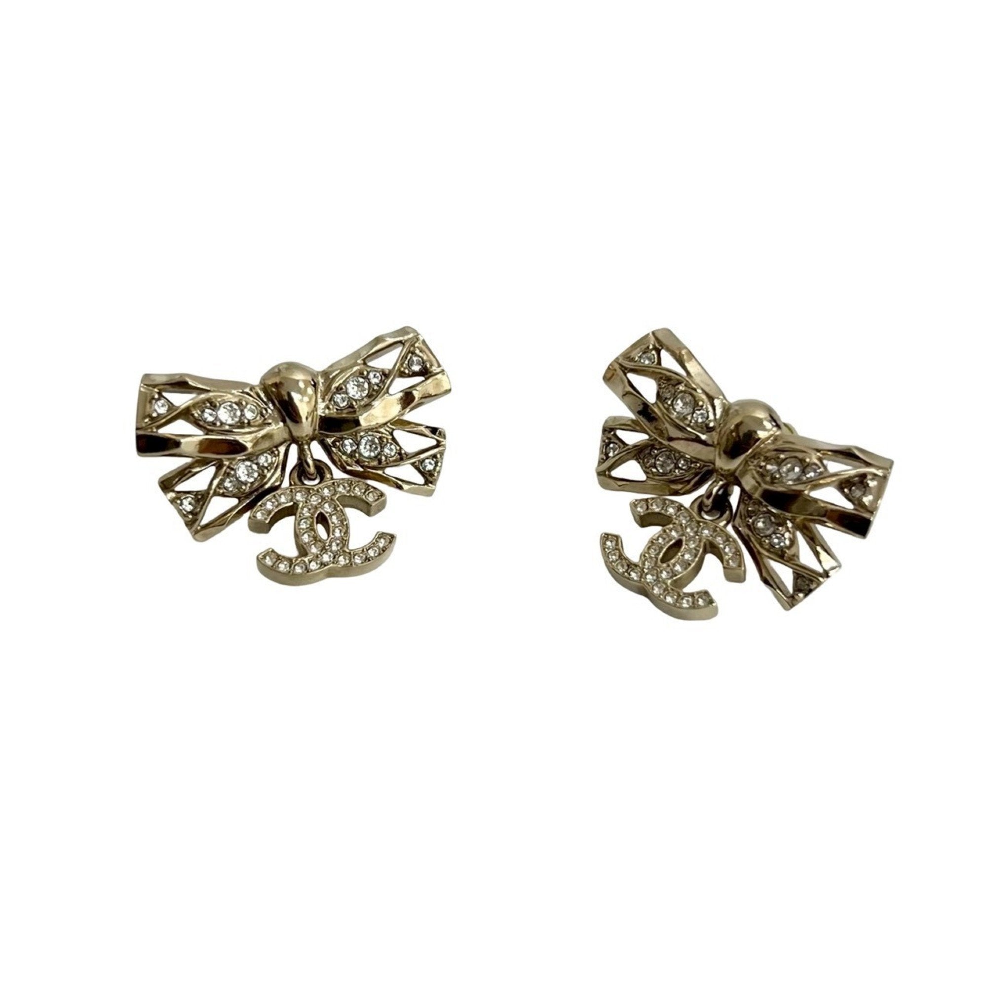 CC Logo Earrings Gold-Tone Metal Gold-Tone Metal